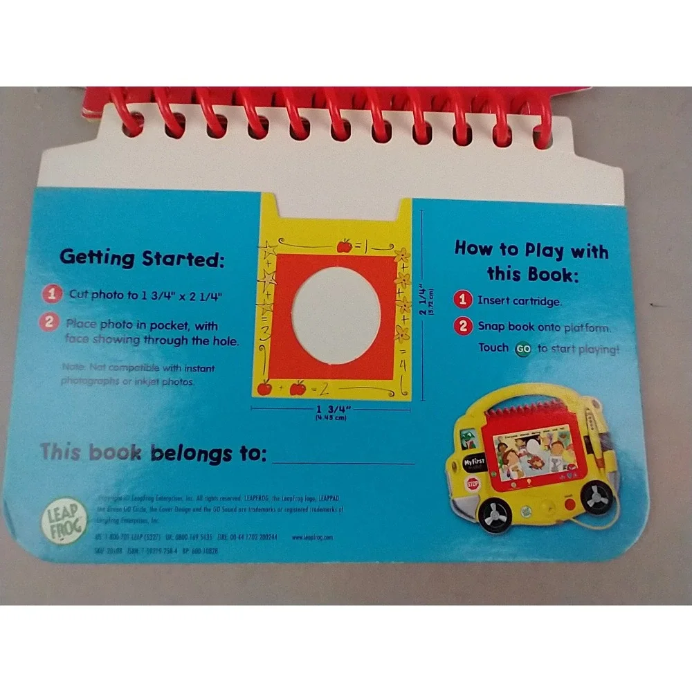 LeapFrog My First LeapPad Book‎ My First Day of School BOOK ONLY NO CARD